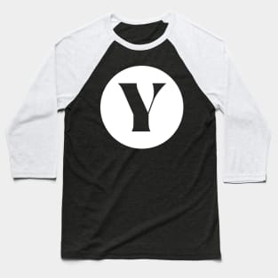 Y (Letter Initial Monogram) Baseball T-Shirt